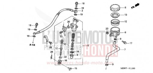REAR BRAKE MASTER CYLINDER CBR600F5 de 2005
